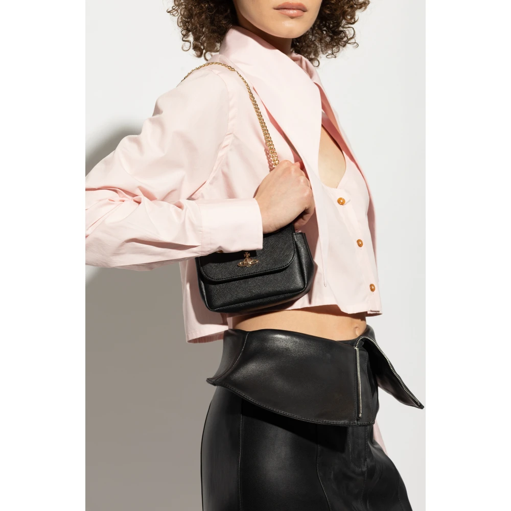 Vivienne Westwood Schoudertas met logo Black Dames