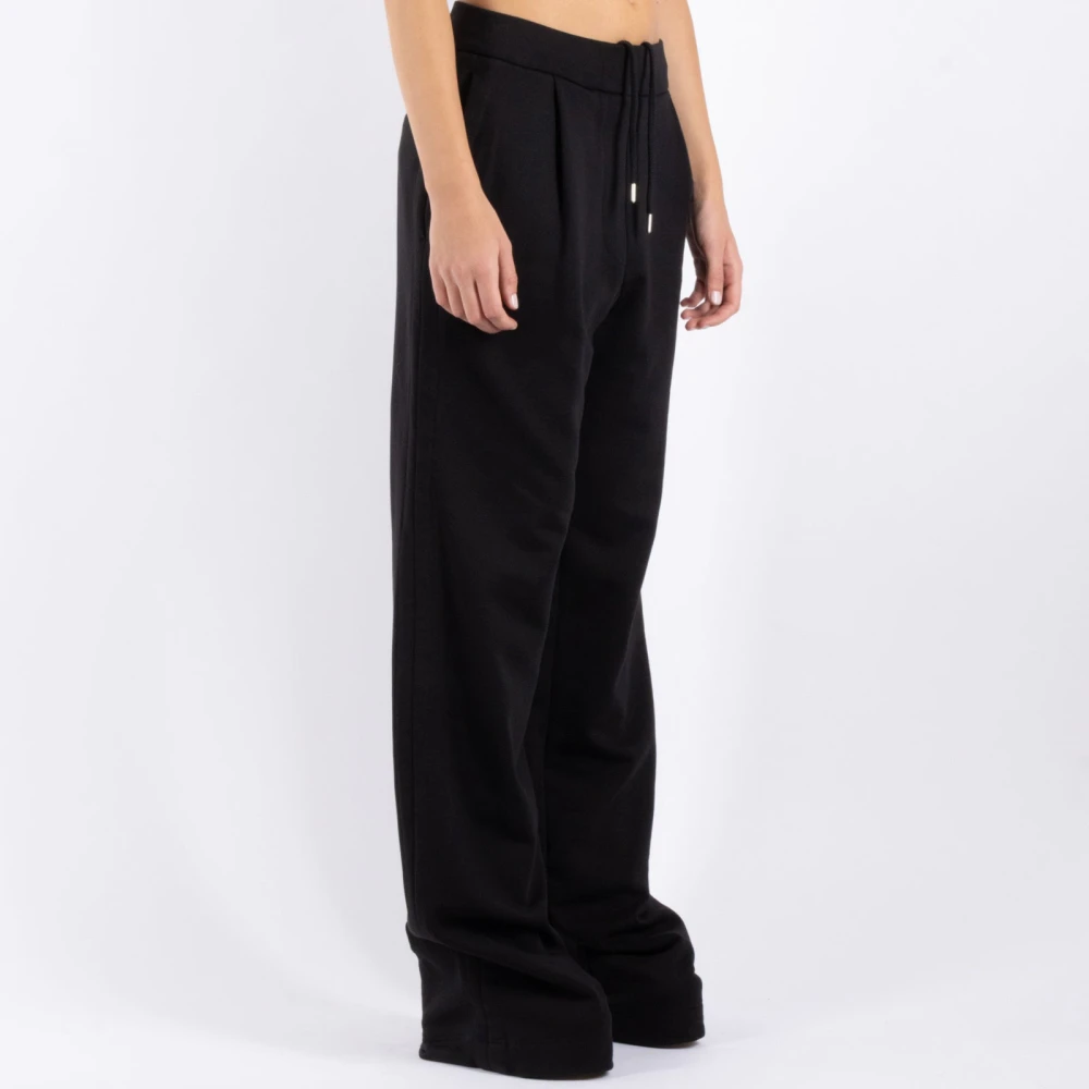 Dries Van Noten Zwarte katoenen broek Black Dames