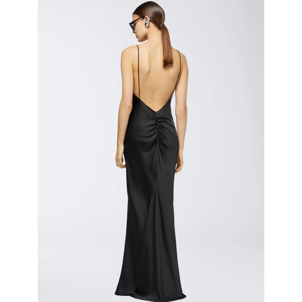 Andamane Zwarte jurk met lage rug Black Dames