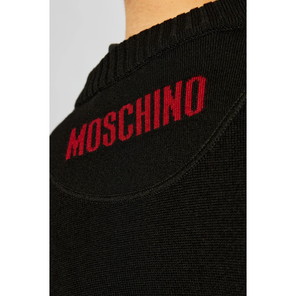 Moschino V-hals vest Black Heren
