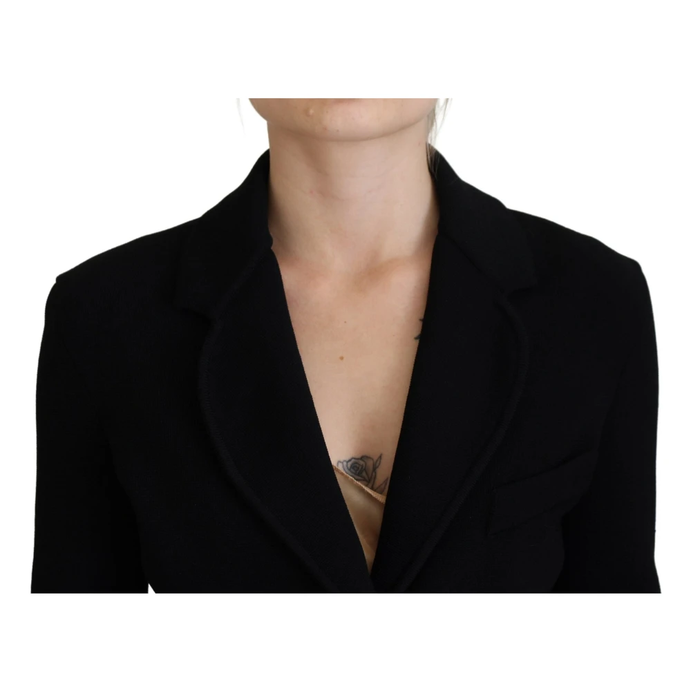 Dolce & Gabbana Zwart knoop cardigan blazer viscose jasje Black Dames