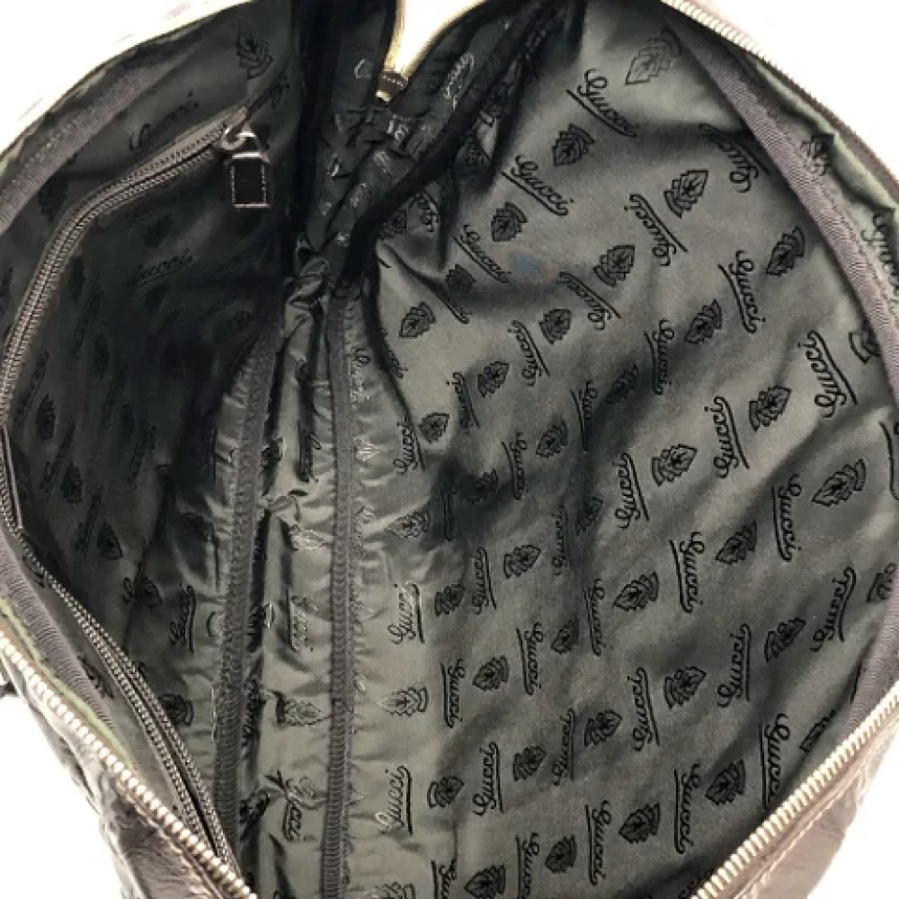 Gucci Vintage Pre-owned Leather gucci-bags Black Heren