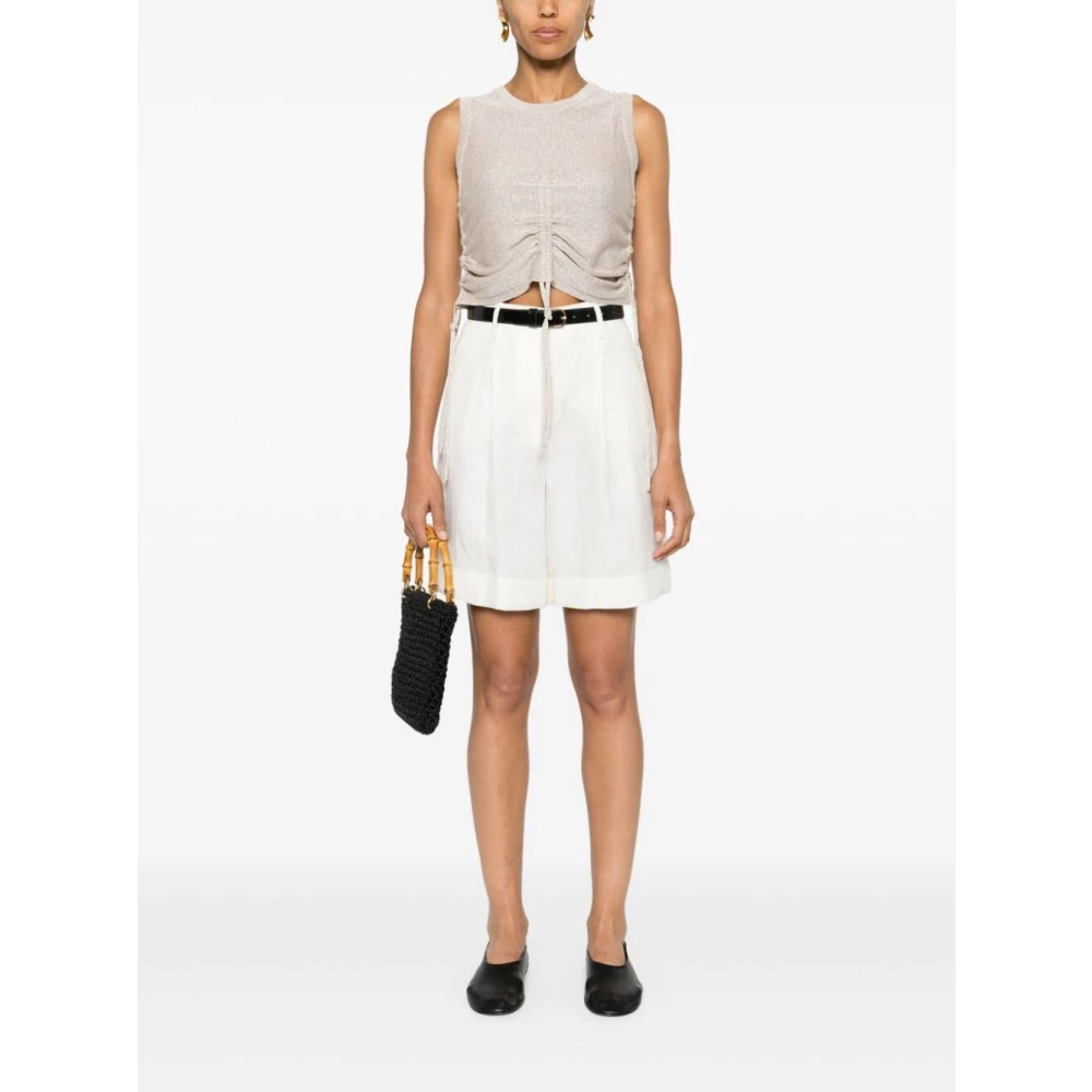Ermanno Scervino Neutrale Mouwloze Top Beige Dames
