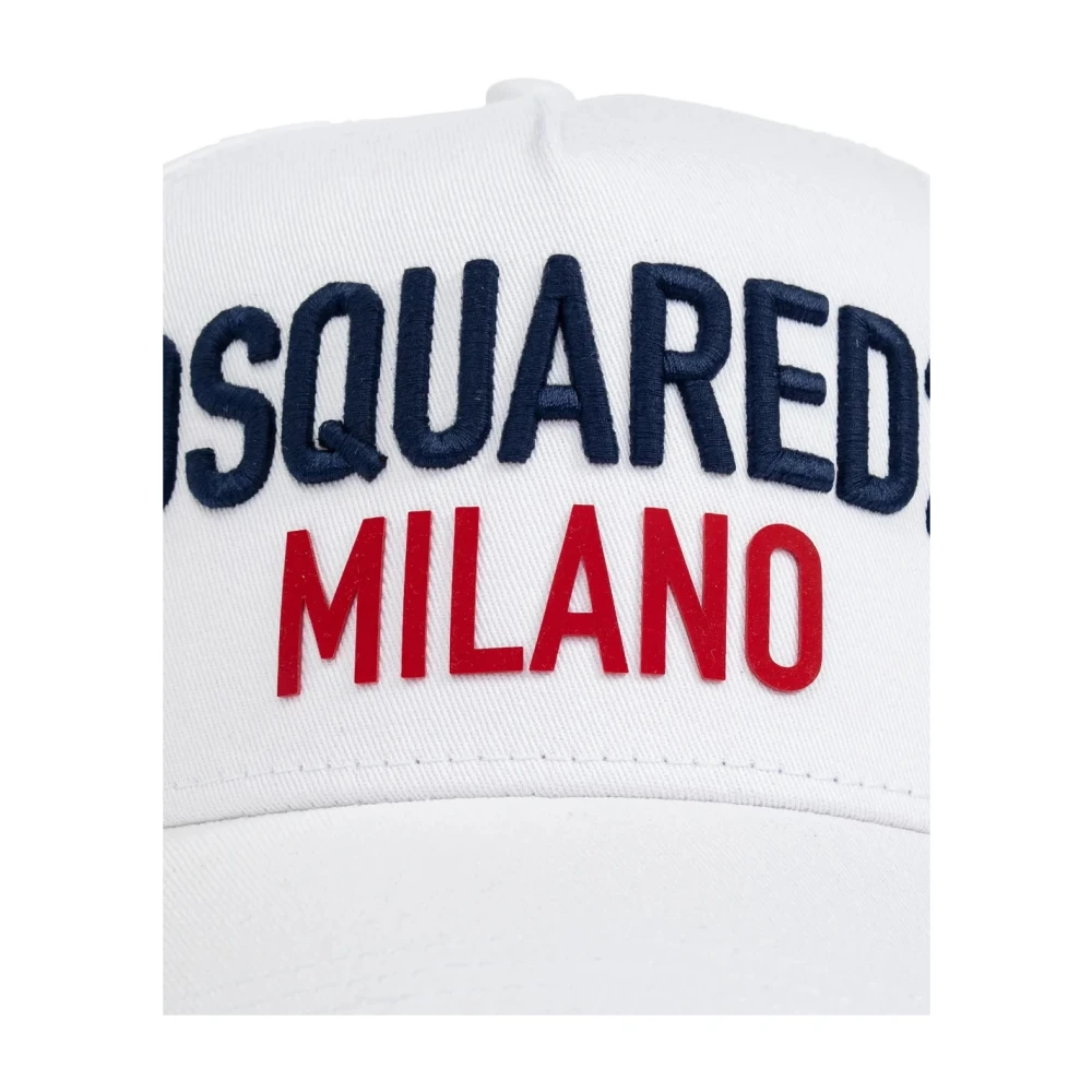 Dsquared2 Baseball Cap 1062 Stijlvolle Hoeden White Heren