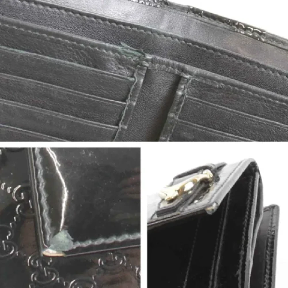 Gucci Vintage Pre-owned Leather wallets Black Dames