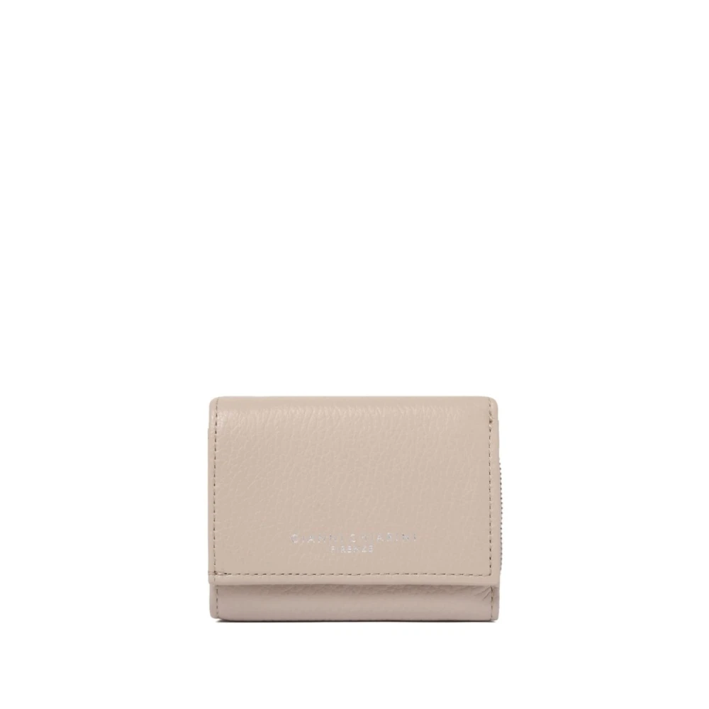 Gianni Chiarini Beige Leren Bi-Fold Portemonnee Beige Dames