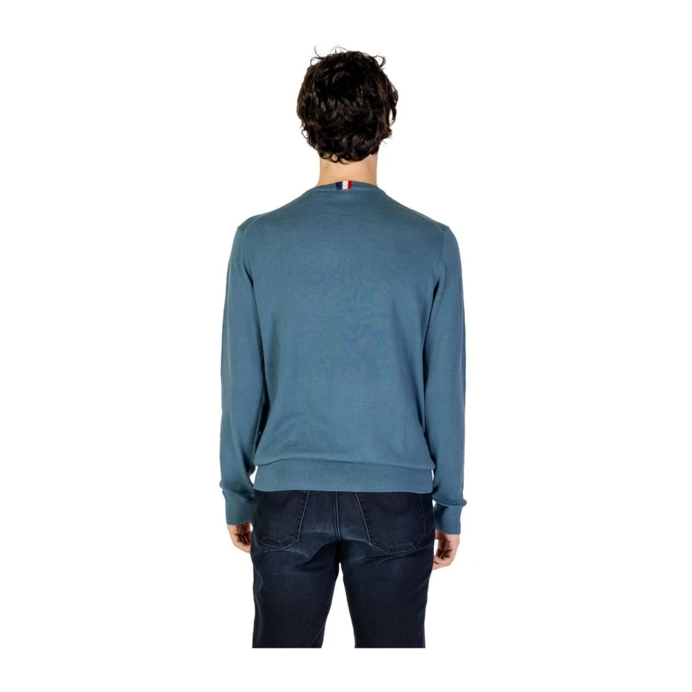 U.s. Polo Assn. Blauwe Cashmere Gebreide Trui Blue Heren