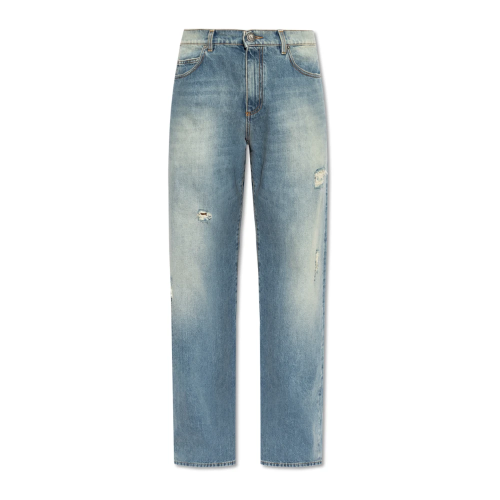 Balmain Jeans met vintage-effect Blue Heren