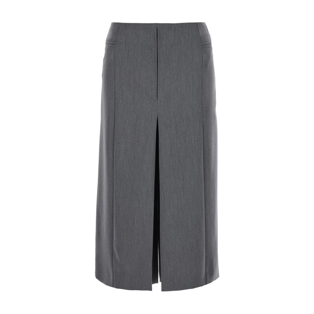 Pinko Grijze Fluwelen Rok Gray Dames