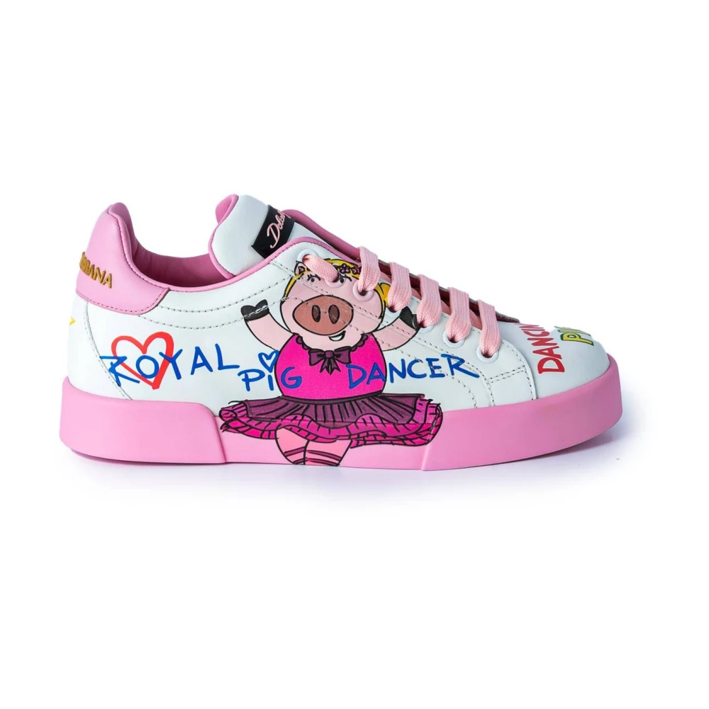 Dolce & Gabbana Portofino Royal Pig Sneakers Dames Schoenen Veelkleurig Multicolor