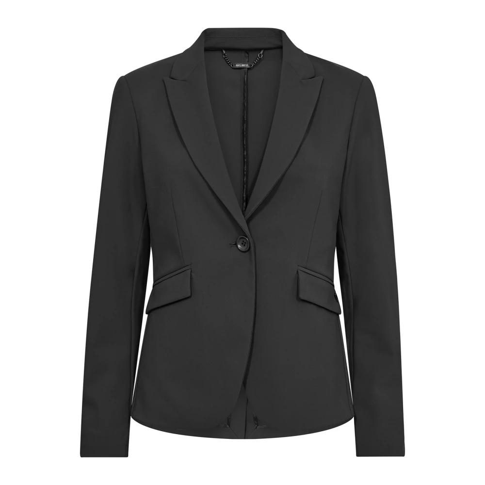 MOS MOSH Klassieke Blazer met Zakken Black Dames