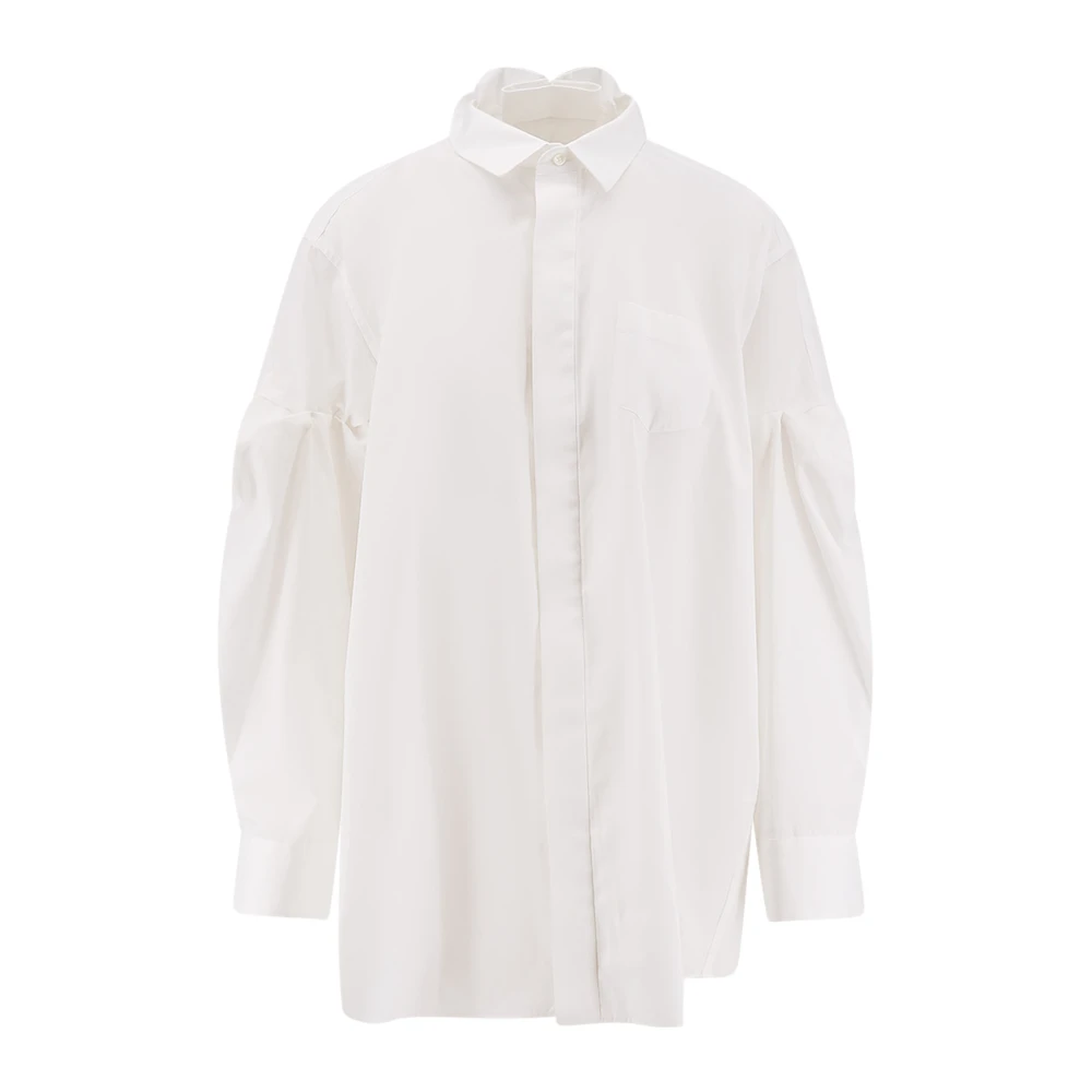 Sacai White Shirts, Female, M, Poplin Shirt