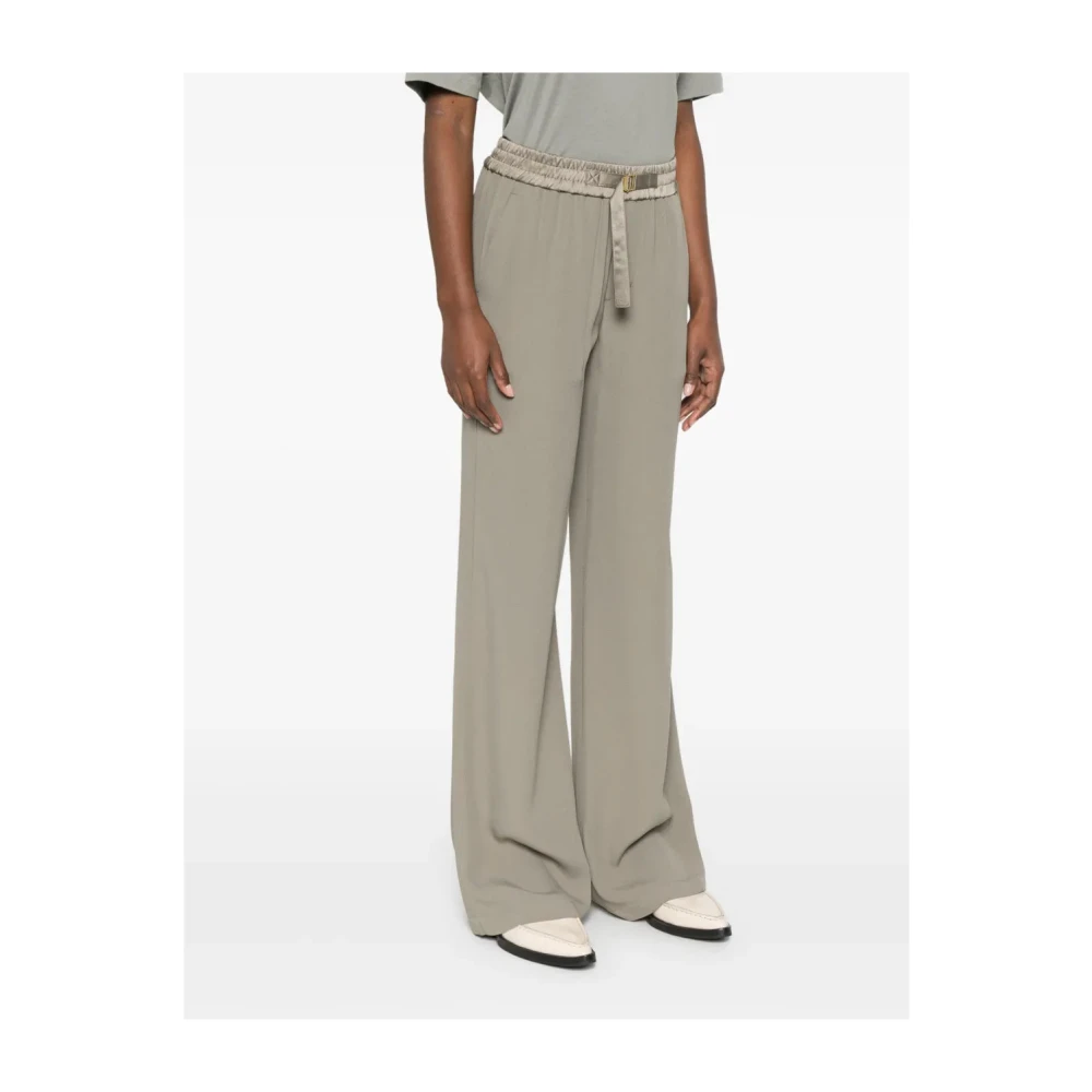 Ami Paris Palazzo broek met strikceintuur Gray Dames