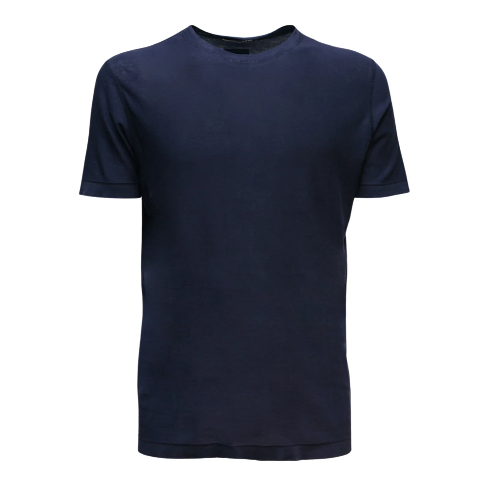 Hannes Roether Blauwe Filo Scozia T-shirt Blue Heren