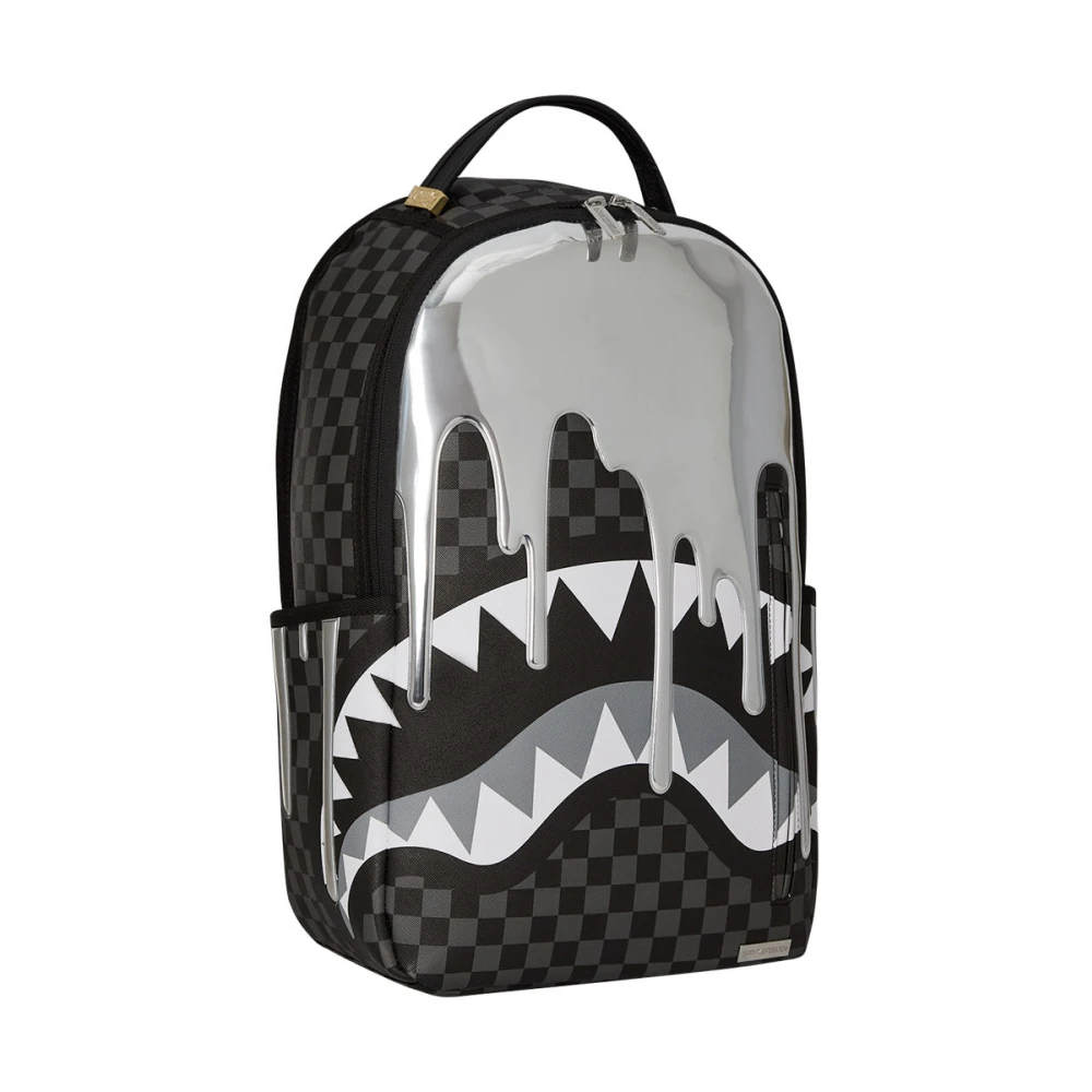 Sprayground Metallic Drips Deluxe Rugzak Gray Unisex