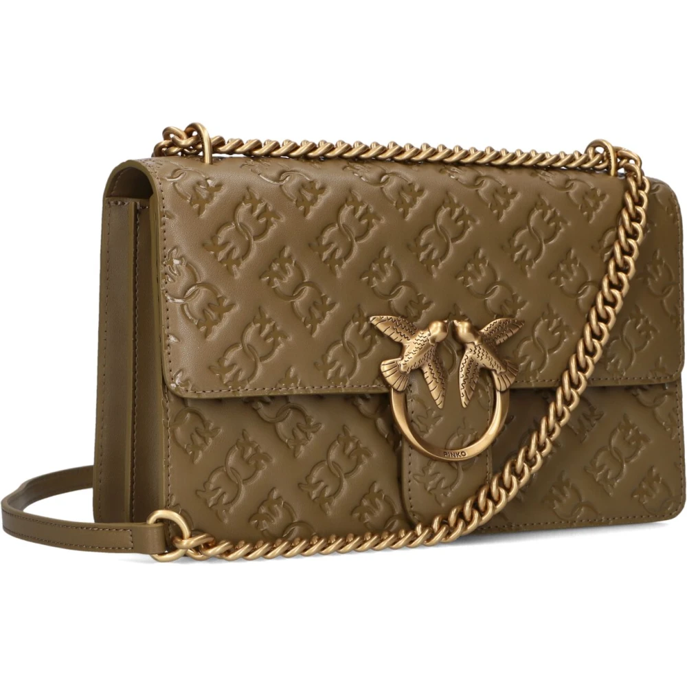 pinko Love One Classic Schoudertas Groen Green Dames