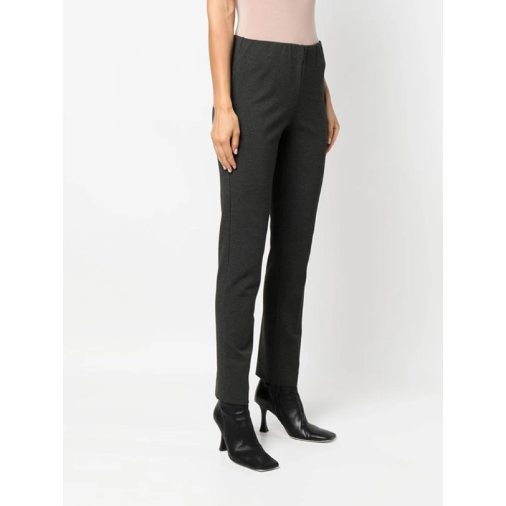 Le Tricot Perugia Grijze Stretch Leggings met Rechte Snit Gray Dames