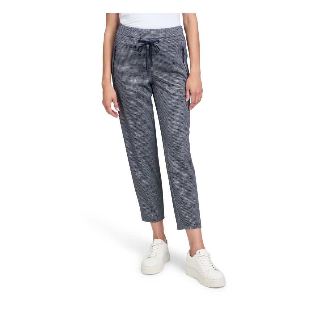 Betty & Co Modieuze Slip-On Broek met Ritszakken Blue Dames