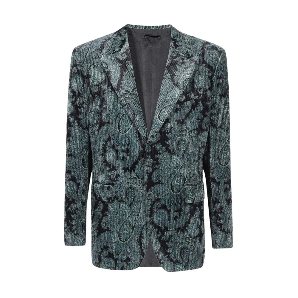 ETRO Paisley Reversjasje met Zakken Green Heren