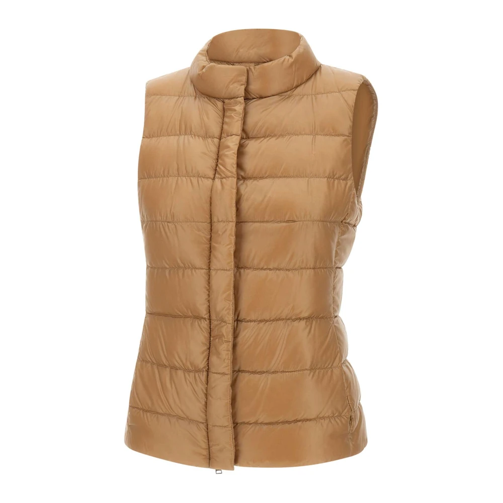 Herno Camel Vest met ganzendons Brown Dames