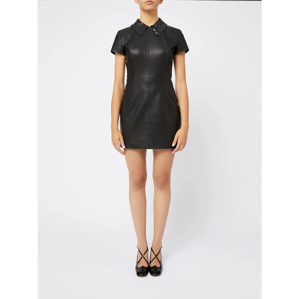 Msgm Korte aansluitende jurk in zwart Black Dames