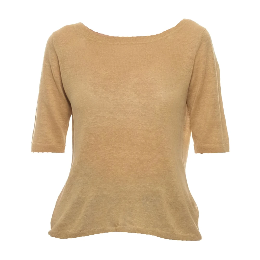 Majestic filatures Elegante Gebreide Trui K194-Fpu515 Yellow Dames