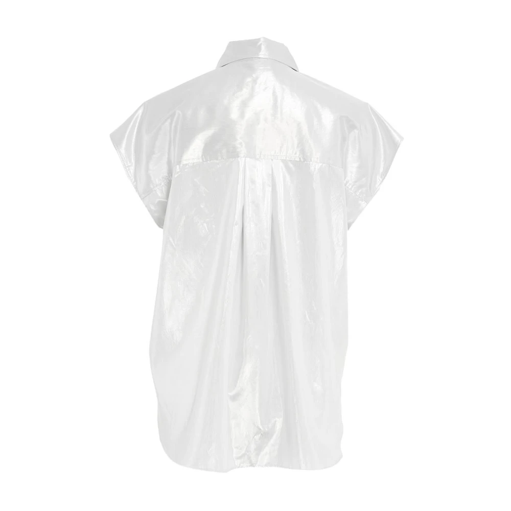 pinko Zilveren Ss24 Damesoverhemd Gray Dames