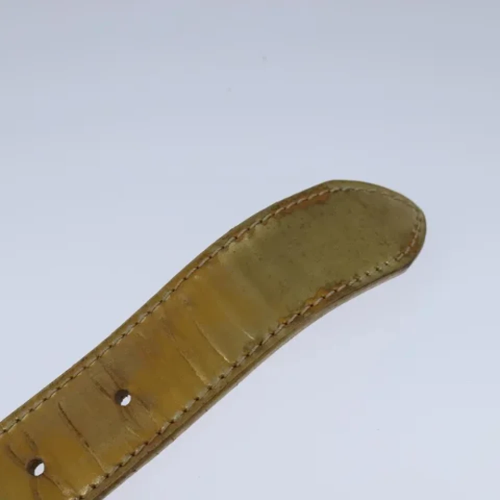 Louis Vuitton Vintage Pre-owned Leather belts Yellow Dames