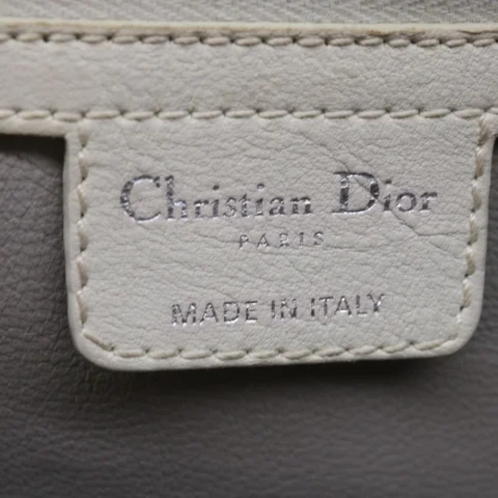 Dior Vintage Pre-owned Leather totes White Dames