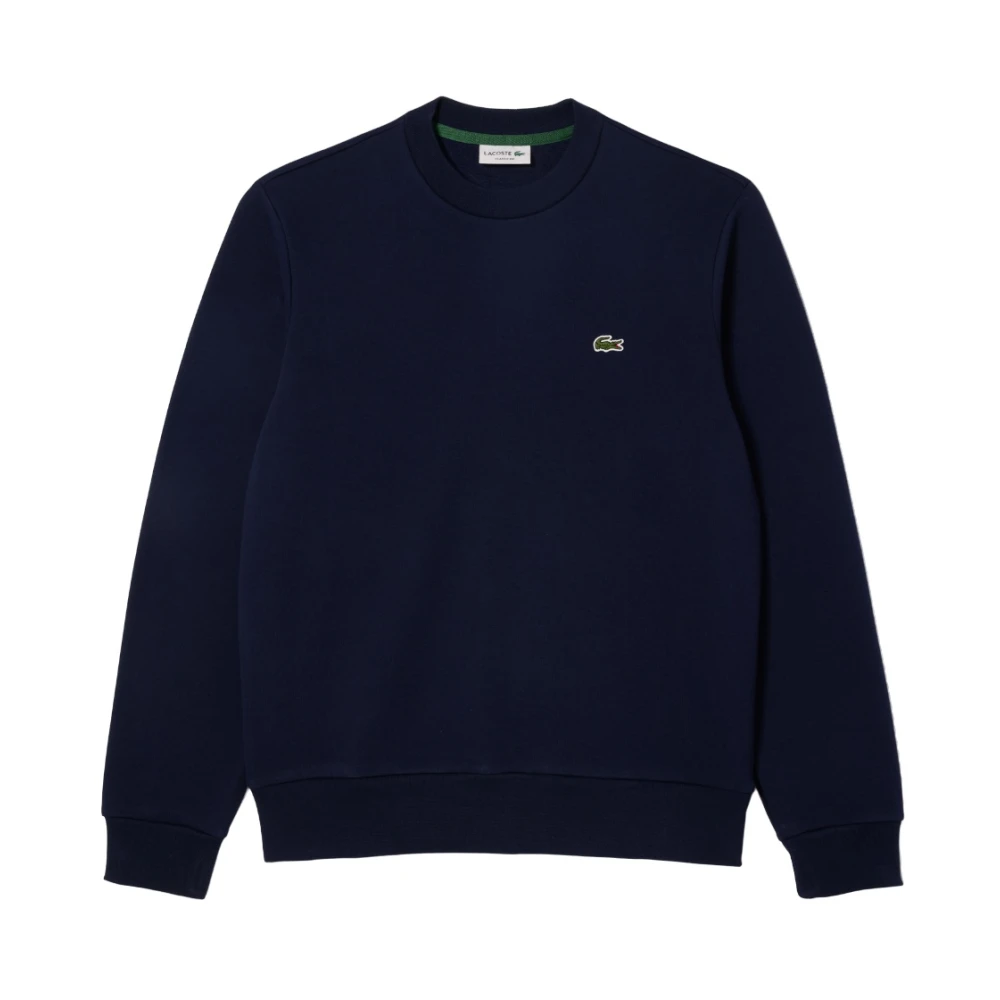 Lacoste Men's Blue Sweatshirts, M, Fleece Crew Neck Sweatshirt