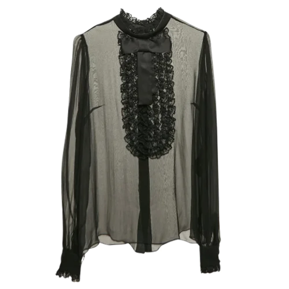 Dolce & Gabbana Pre-owned Silk tops Black Dames