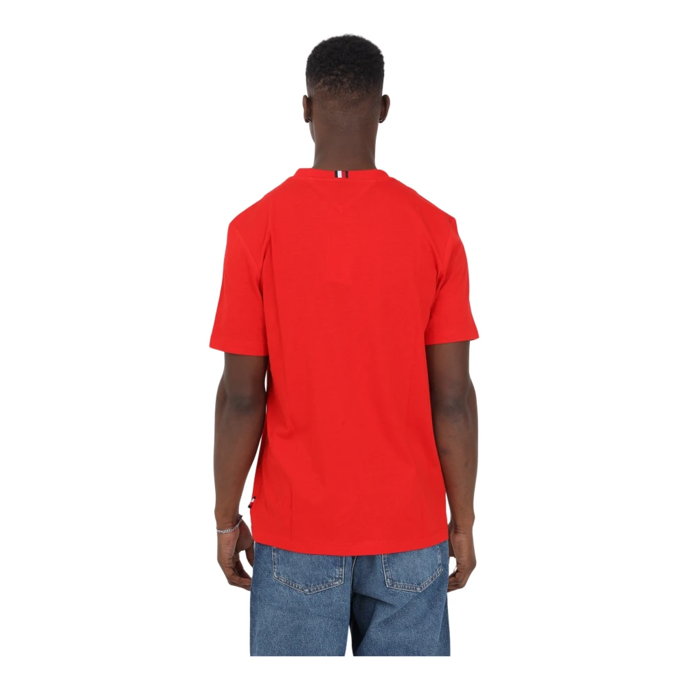 Tommy Hilfiger Moderne Monogram Rode Heren T-shirt Red Heren