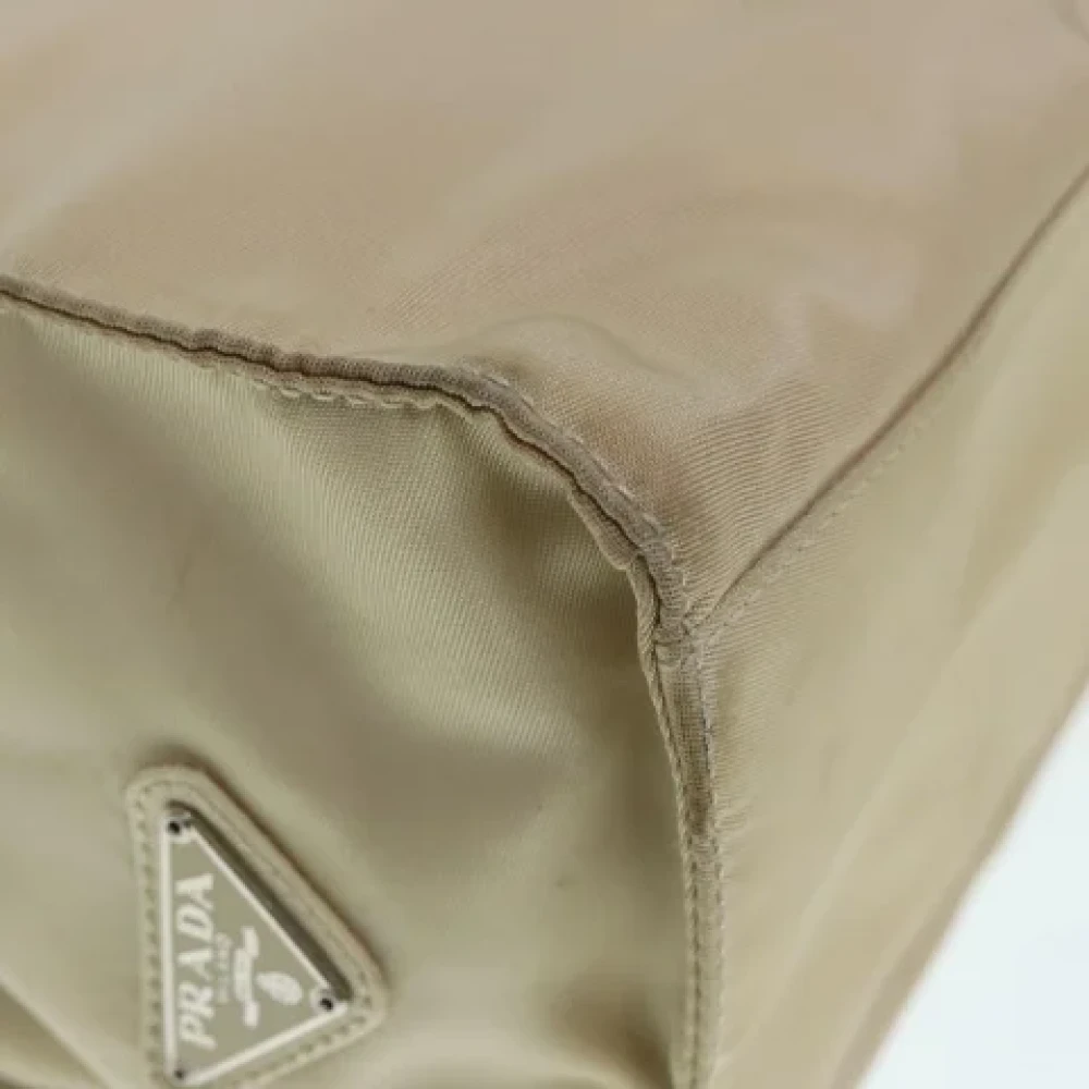 Prada Vintage Pre-owned Fabric prada-bags Beige Dames