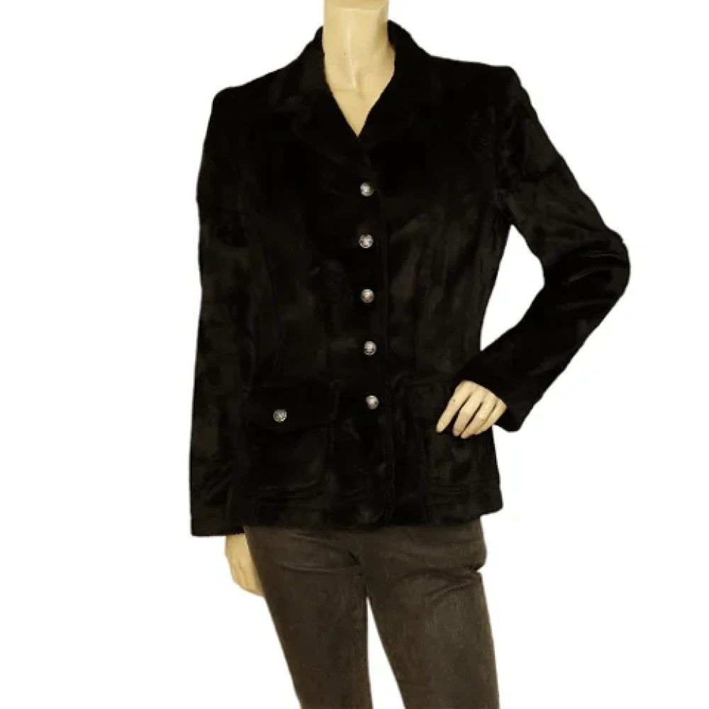 Moschino Pre-Owned Pre-owned Cotton outerwear Black Dames