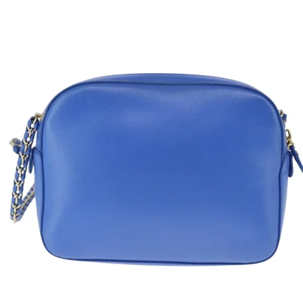 Salvatore Ferragamo Pre-owned Leather shoulder-bags Blue Dames