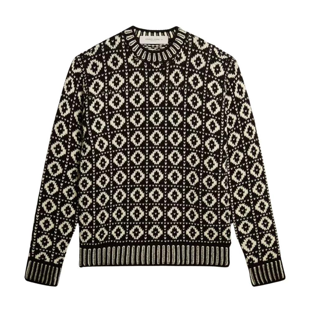 Golden Goose Vintage Jacquard Wollen Trui Multicolor Heren