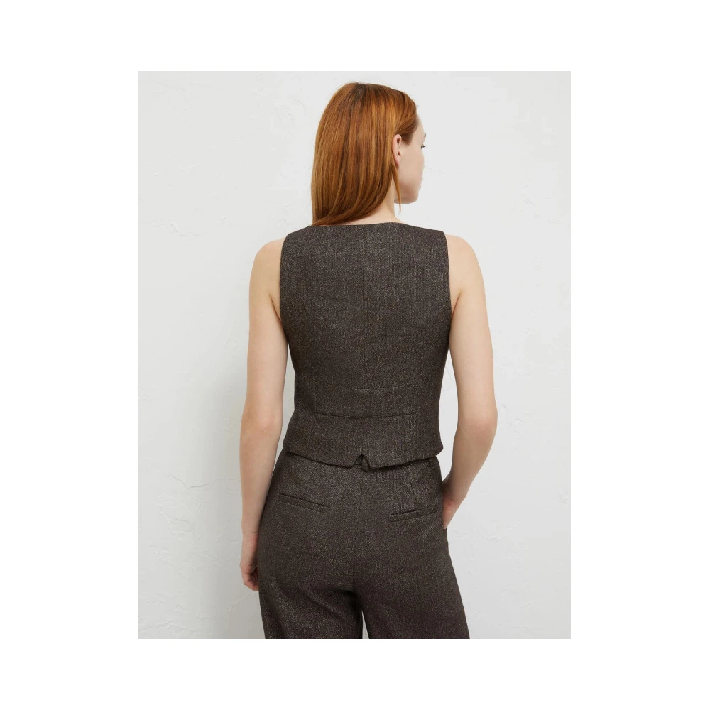 Marella Aansluitend Vest Brown Dames