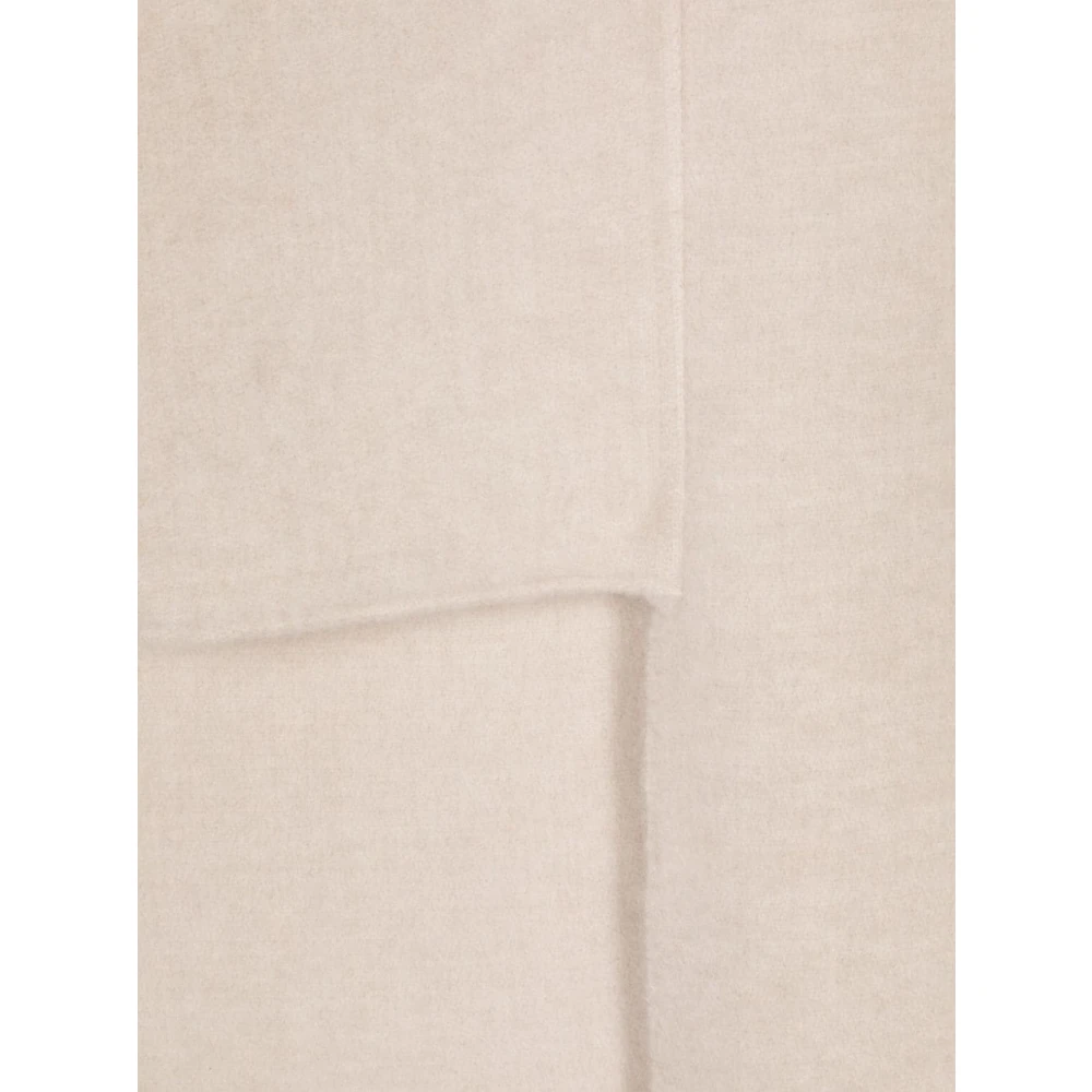 BRUNELLO CUCINELLI Capuchon Wol Kasjmier Sjaal Beige Dames