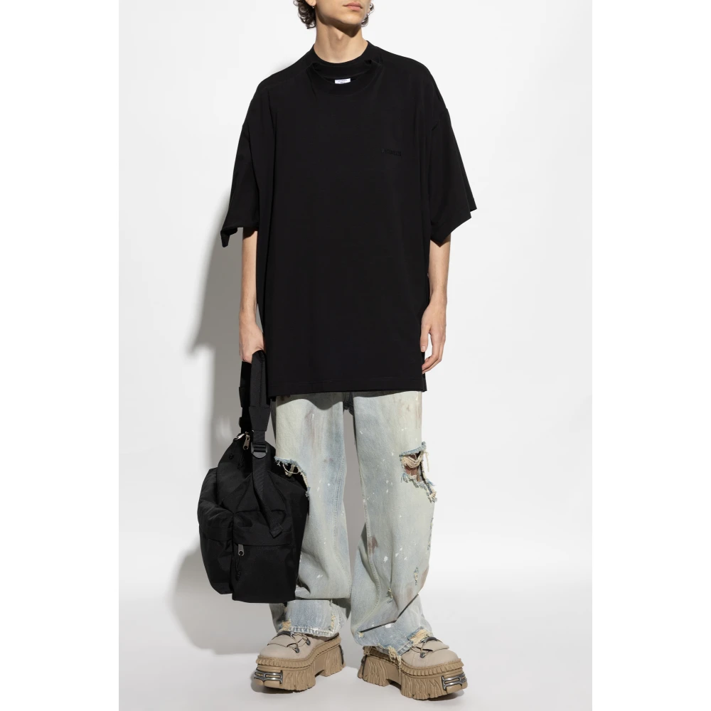 Vetements Dubbel oversized T-shirt Black Heren