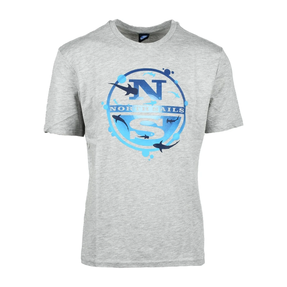 North Sails Lichtgrijze T-Shirt voor Heren Gray Heren