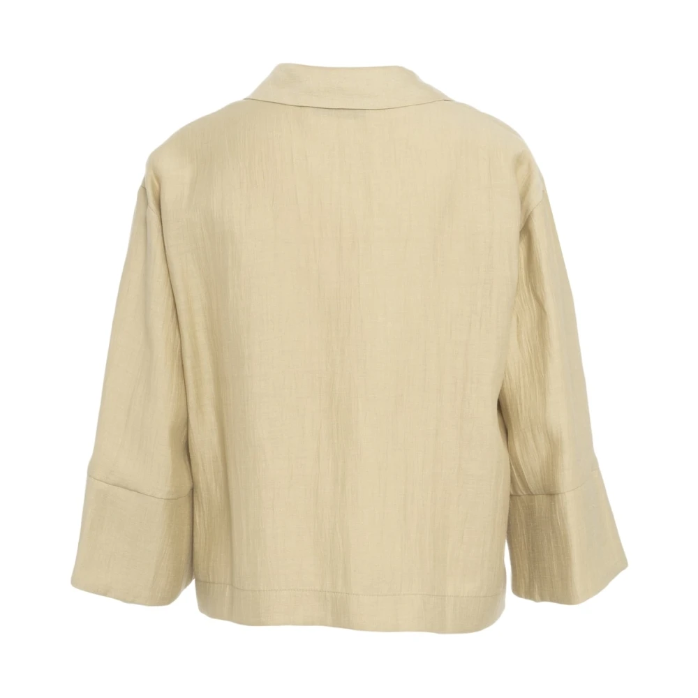 Kaos Beige Polo Kraag Blouse Ss25 Beige Dames