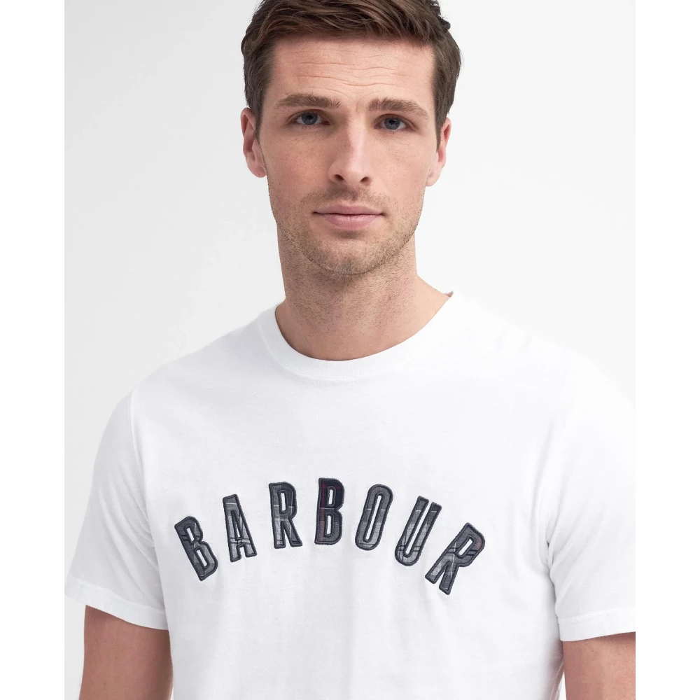 Barbour Ancroft Tartan Tee Classic White Heren