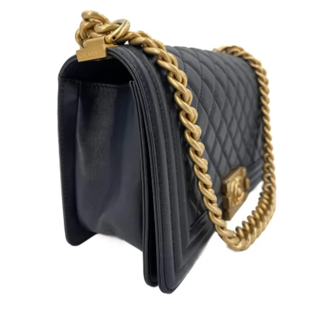 Chanel Vintage Pre-owned Leather shoulder-bags Blue Dames