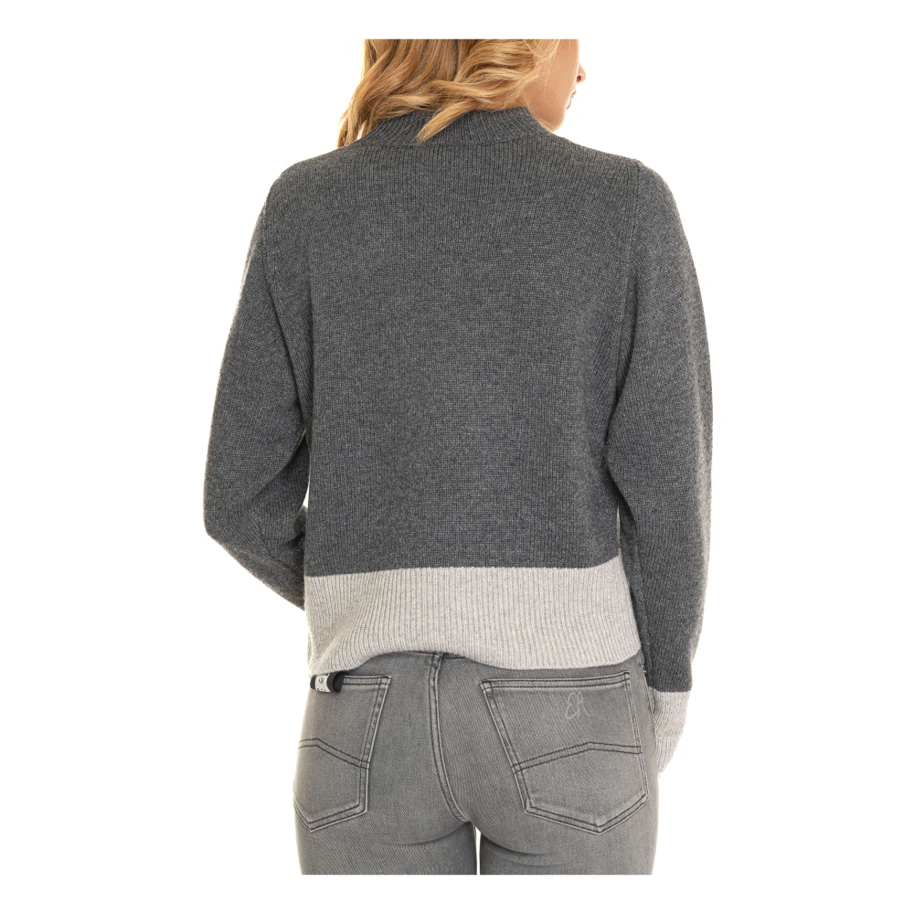 Pennyblack Bicolored wollen coltrui Gray Dames