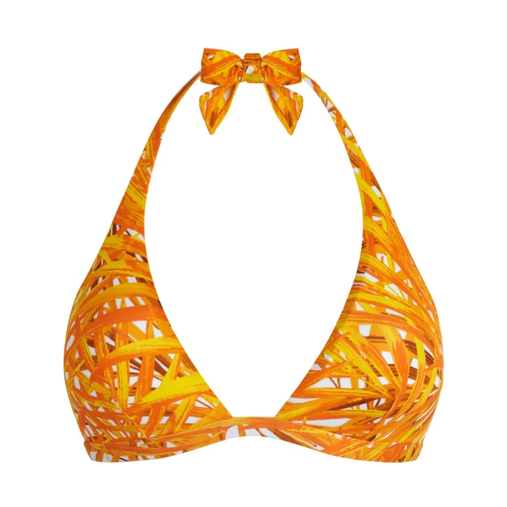 Vilebrequin Palm Leaves Neckholder Bikinitop voor dames Orange Dames