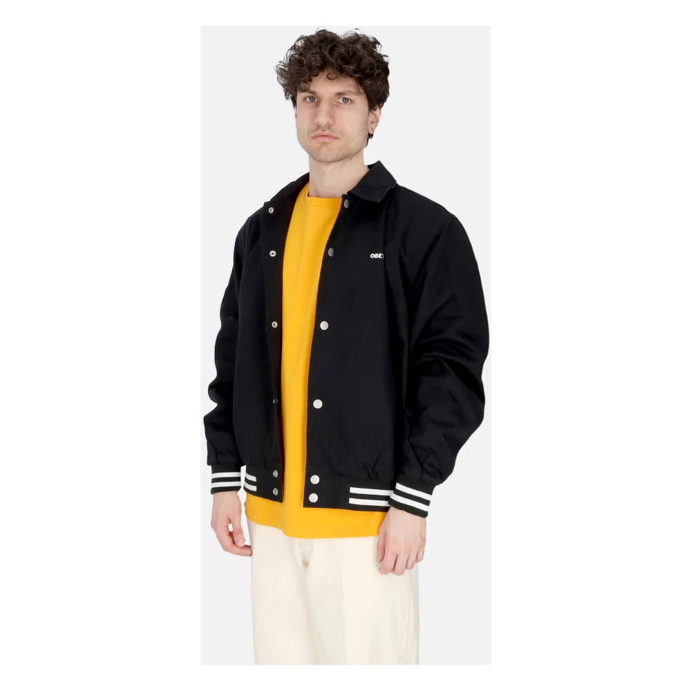 Obey Icon Face Varsity Jack Zwart Black Heren