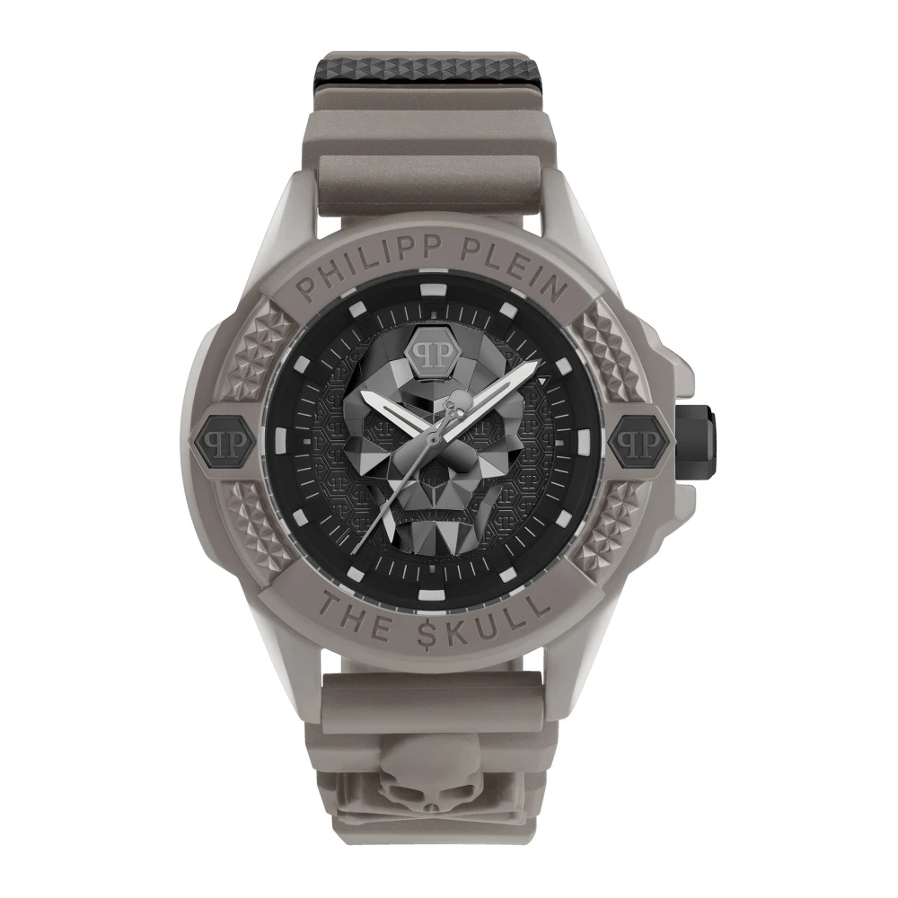 Philipp Plein PWUBA0323 THE $KULL ECOCERAMIC black taupe Silicone Mens Watch NEW - Image 2