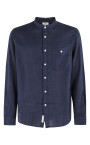 chemise-bleue-en-lin-col-mao