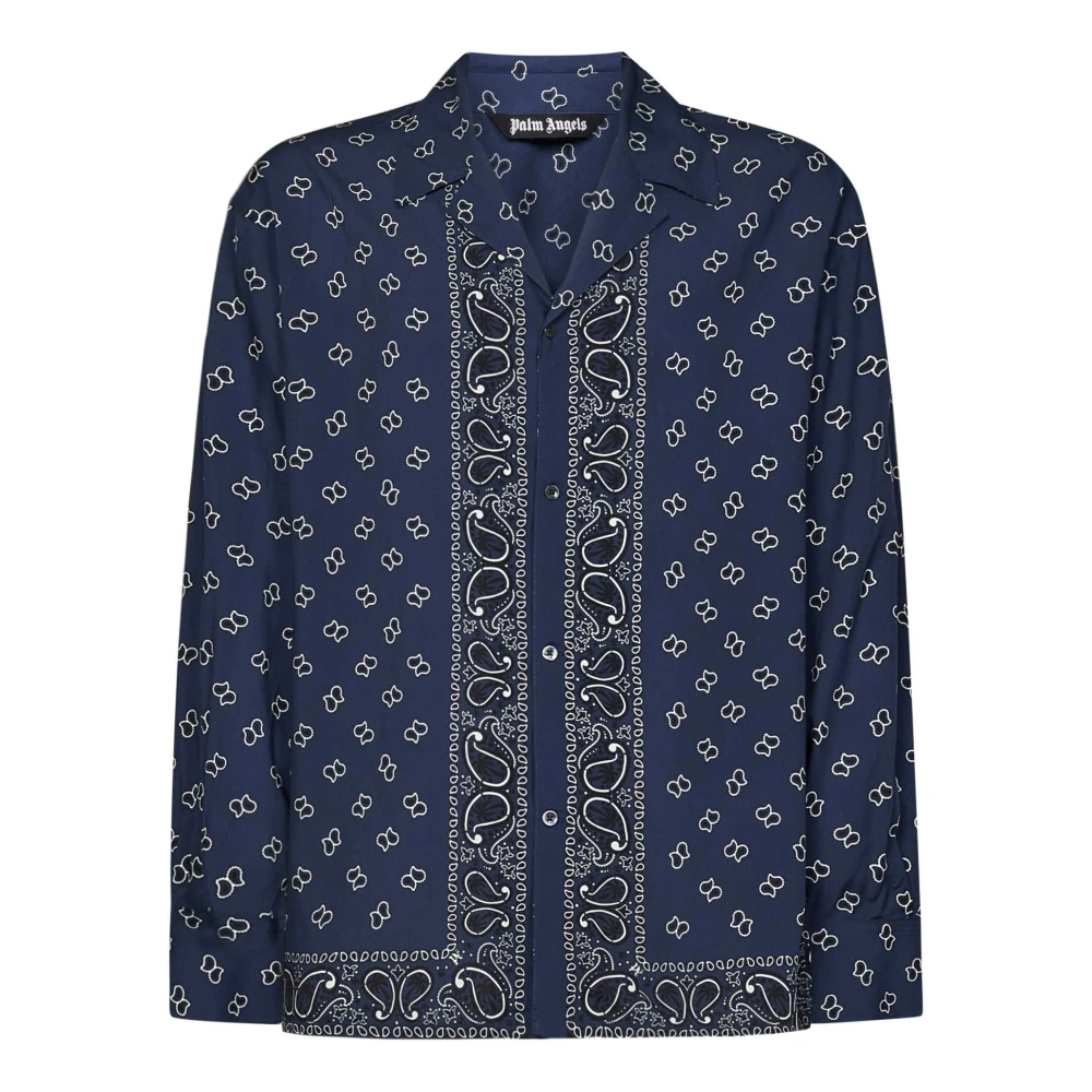 Palm Angels Casual Shirts Blue Heren
