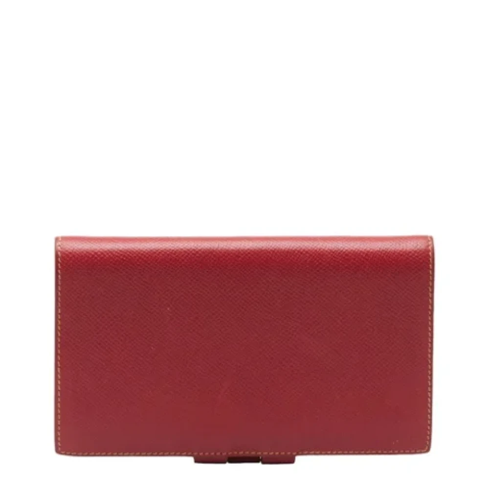 Hermès Vintage Pre-owned Leather wallets Red Dames